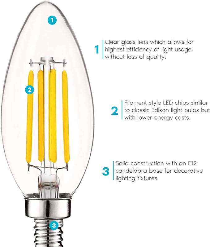 E12 BASE CANDELABRA BULBS