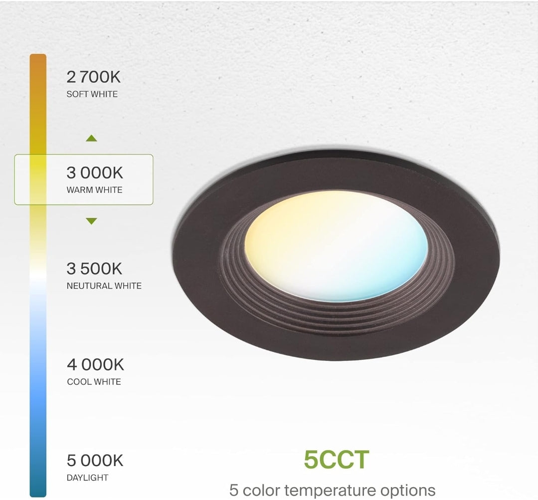 ROUND BAFFLE RETROFIT DOWNLIGHTS BRONZE 5CCT