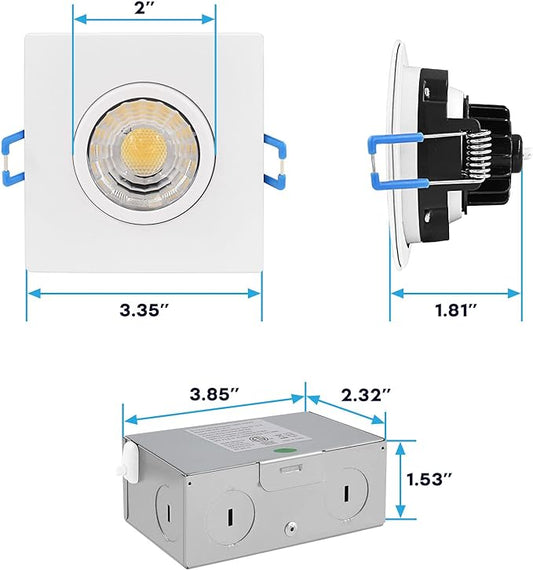 3" GIMBAL SQUARE LOW PROFILE SPOTLIGHT