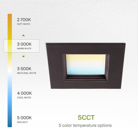 BRONZE SQUARE RETROFIT DOWNLIGHT 5CCT